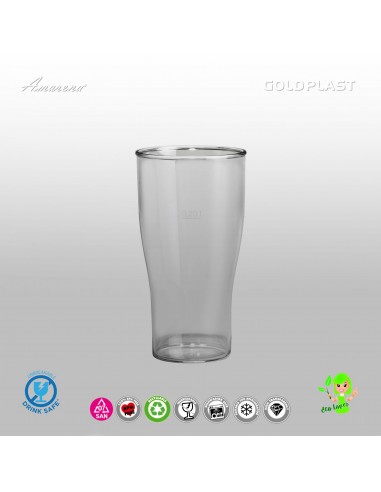 Plastová sklenice na pivo 250ml, nerozbitná