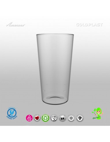 Plastová sklenice kónická, na pivo, nerozbitná, 600ml, GoldPlast