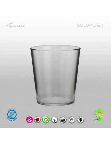 Plastová sklenice tumbler kuželová - 400ml, nerozbitná, Gold Plast