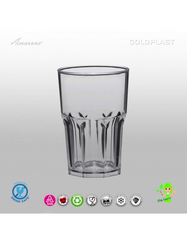 Plastová sklenice GRANITY - 400ml, nerozbitná, Gold Plast