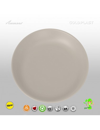 Nerozbitné talíře z tvrzeného plastu Ø 27,4 cm, krémové