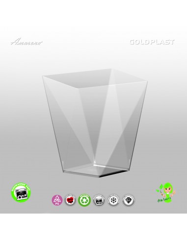 Plastová nádobka na Finger Food Diamond, transparentní,100ml - Gold Plast