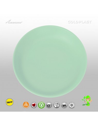 Nerozbitné talíře z tvrzeného plastu Ø 23,5cm, zelené