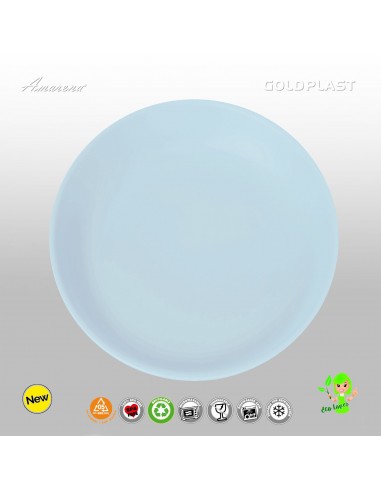 Nerozbitné talíře z tvrzeného plastu Ø 23,5 cm, modré