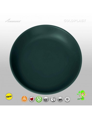 Nerozbitné talíře z tvrzeného plastu Ø 27,4 cm, tmavě-šedé