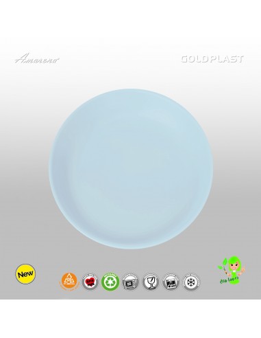Nerozbitné dezertní talíře z tvrzeného plastu Ø20,8 cm, modré