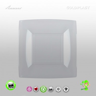 Plastový talíř dezertní 180mm - transparentní