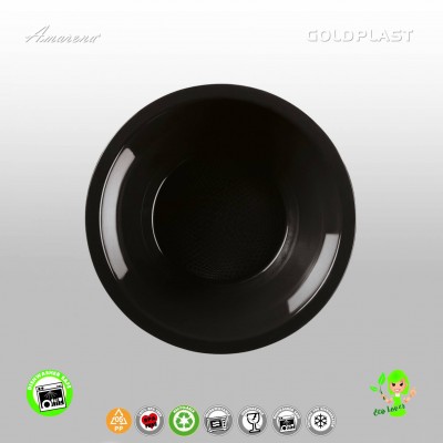 Plastový hluboký talíř, kulatý Ø 195mm, Gold Plast