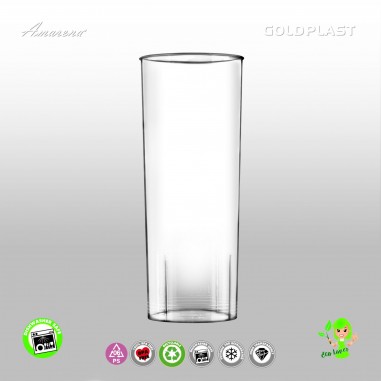Plastová sklenice na Long Drink 300ml, Gold Plast, Gold Plast