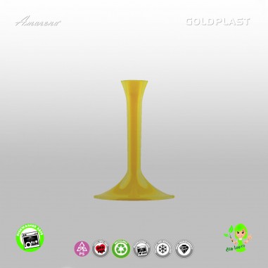 Plastová stopka na sklenice Flute, Calice, Coppa - Gold Plast, transparentní