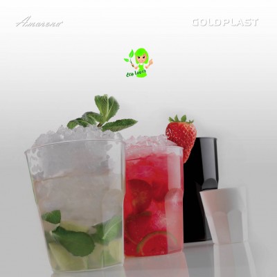 Plastová koktejlová sklenice - nerozbitná, Gold Plast