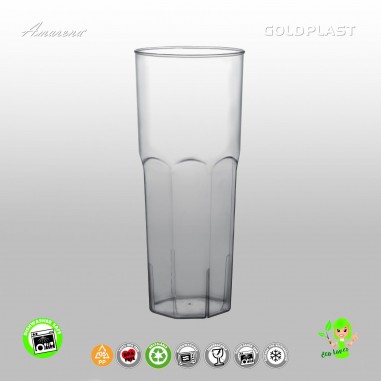 Plastová sklenice na Long drink - 350ml, transparentní, nerozbitná, Gold Plast