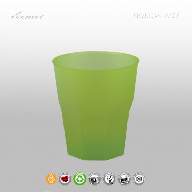 Plastová koktejlová sklenice 350ml - nerozbitná, Gold Plast, tyrkysova