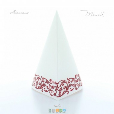 Svatební ubrousky z netkané textilie Rob bordovo biele, 40x40cm, Mank