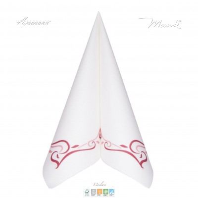 Slavnostní ubrousky Colour Line bordó z netkané textilie, 40x40cm, Mank