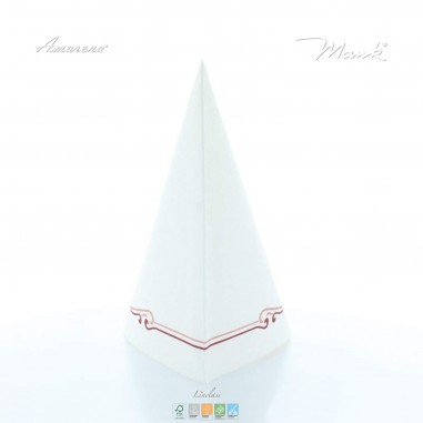 Slavnostní ubrousky Colour Line bordovo-bílé, netkaná textilie, 40x40cm, Mank