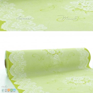 Šerpa na stůl Franziska zelená, z netkané textilie, 40cmx24m, Mank