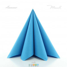 Tyrkysové ubrousky z netkané textilie 40x40 cm, jednobarevné Mank