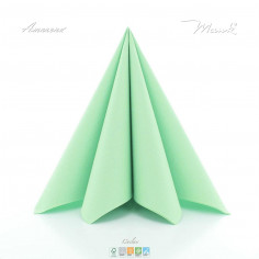 Zelené ubrousky z netkané textilie, 40x40cm, jednobarevné Mank