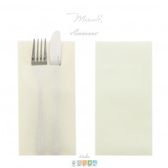 Příborník, obal na příbor, Airlaid, champagne - 40 x 40 cm, Mank 2