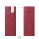 Příborník, obal na příbor papírový Softpoint, jednobarevný bordó, 40x33cm, Mank