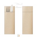 Příborník, obal na příbor papírový Softpoint, jednobarevný světle hnědý, 40x33cm, Mank