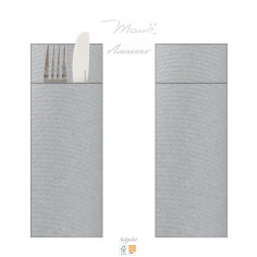 Příborník, obal na příbor papírový Softpoint, jednobarevný šedý, 40x33cm, Mank