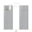 Příborník, obal na příbor papírový Softpoint, jednobarevný šedý, 40x33cm, Mank