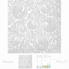 Ubrousky papírové, Jordan, 33x33cm, 3-vrstvé, stříbrné barvy, Mank