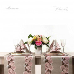 Ubrousky papírové, Lovely Roses, 40x40cm, hnědo-růžové, Mank 2