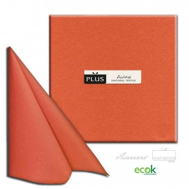 Ubrousky z netkané textilie 40x40cm, oranžové terakotové
