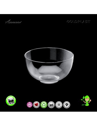 Plastová Finger Food mini miska SMALL BOWL 150ml, Gold Plast, transparentní