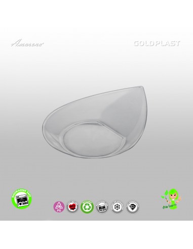 Plastová Finger Food mini miska SMART 40ml, Gold Plast