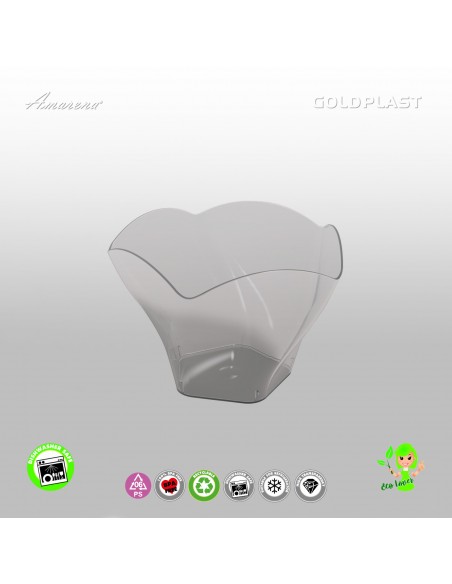 Plastová nádobka na Finger Food Rose, číra,90ml - Gold Plast