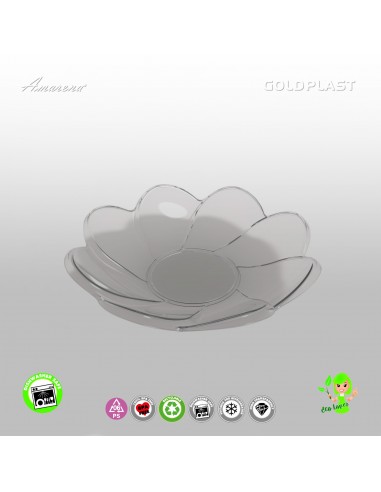 Plastová miska na Finger Food Daisy,číra, 40ml, Ø8,5 cm - Gold Plast