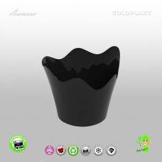 Plastová nádobka na Finger Food Rain,černá, 90ml - Gold Plast
