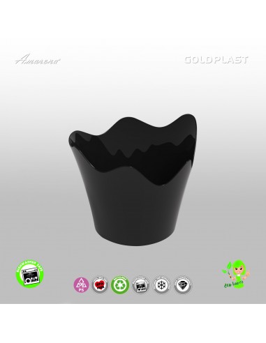 Plastová nádobka na Finger Food Rain,černá, 90ml - Gold Plast