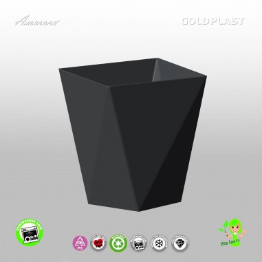 Plastová nádobka na Finger Food Diamond, černá,100ml - Gold Plast