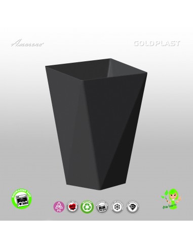 Plastová nádobka na Finger Food Diamond Big,černý, 150ml - Gold Plast