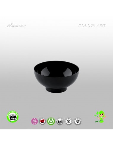 Plastová Finger Food mini miska MINI BOWL 60ml, černá,Gold Plast