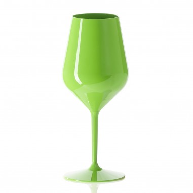 Nerozbitná plastová sklenice na víno 470ml, zelená, limitovaná edice