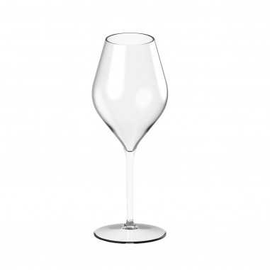 Luxusní plastová sklenice Supreme na víno, nerozbitný, 380ml, transparentní