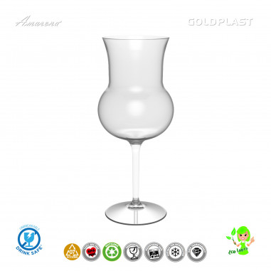 Plastová sklenice Experience 530ml, nerozbitná, na víno nebo koktejl, Gold Plast