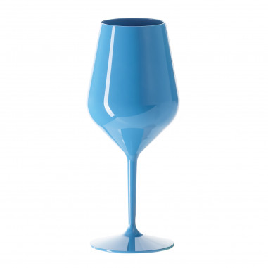 Nerozbitné plastové sklenice na víno 470ml, modré
