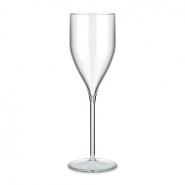 Nerozbitné plastové sklenice Verona 180ml na sekt, prosecco, čiré