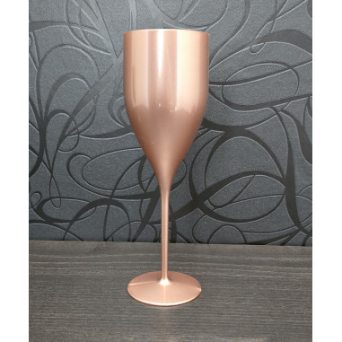 Nerozbitné sklenice Verona na sekt, prosecco 180ml, pink-gold