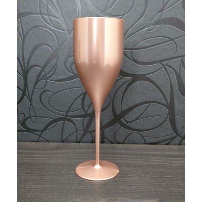 Nerozbitné sklenice Verona na sekt, prosecco 180ml, pink-gold