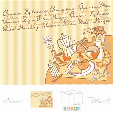 Snídaňové prostírání na stůl Airlaid New Day