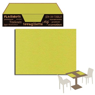 Snídaňové/obědové prostírání z netkané textilie, kiwi barva, 30x40cm, 250 ks