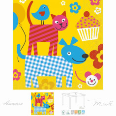 Dětské ubrousky Happy Kids papírové 33x33 cm, Mank